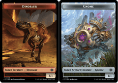Dinosaur (0009) // Gnome (0016) Double-Sided Token - Foil